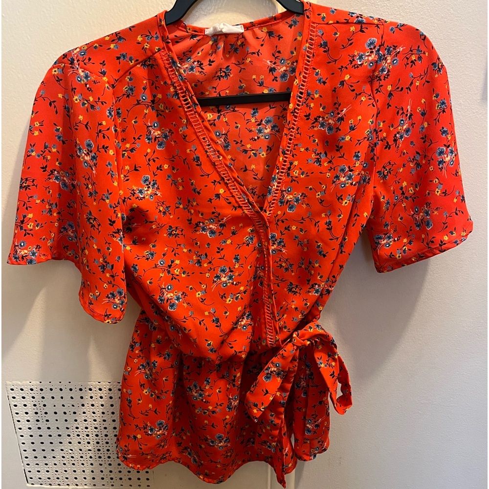 Sienna Sky Faux Wrap Shirt
